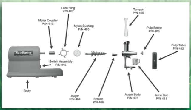 nutrifaster juicer parts nutrifaster juicer parts